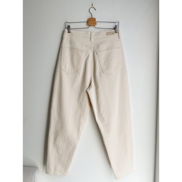 AG Renn High Rise Crop Barrel Leg Jeans // Ecru Dunes - Picture 9 of 13